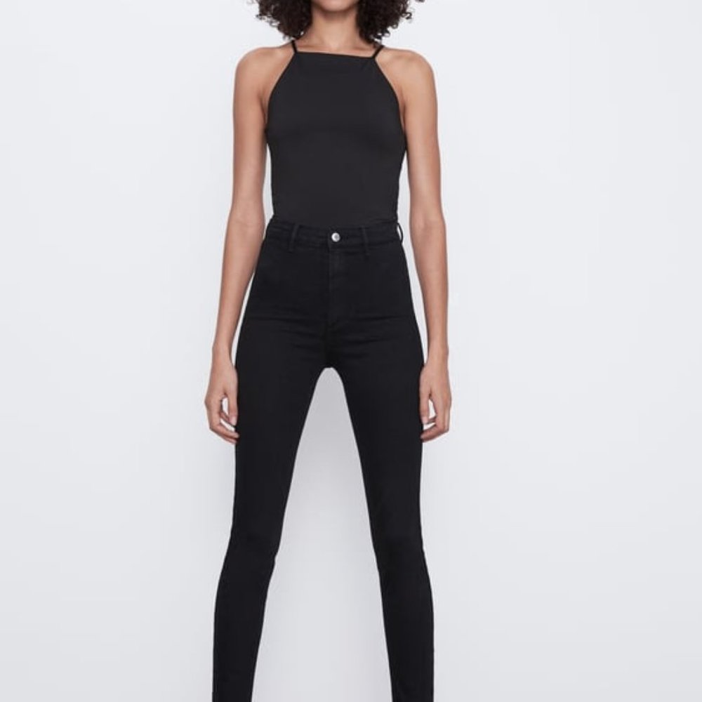 NWT Zara Super Elastic Hi-Rise Jeggings Black